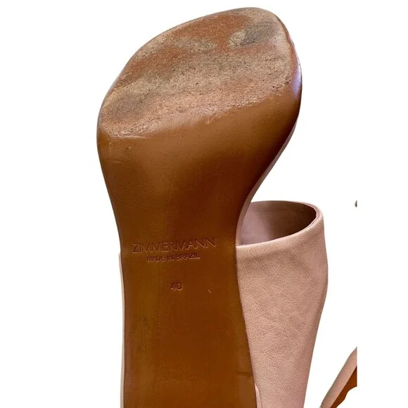 Zimmermann Strap Sandals leather heels shoes size EU 40 US 9.5 - Picture 4 of 9